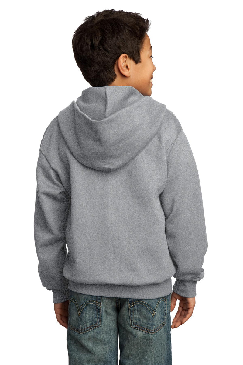 Load image into Gallery viewer, Port &amp; Co Youth Core Fleece Full-Zip Hooded Sweatshirt.  PC90YZH
