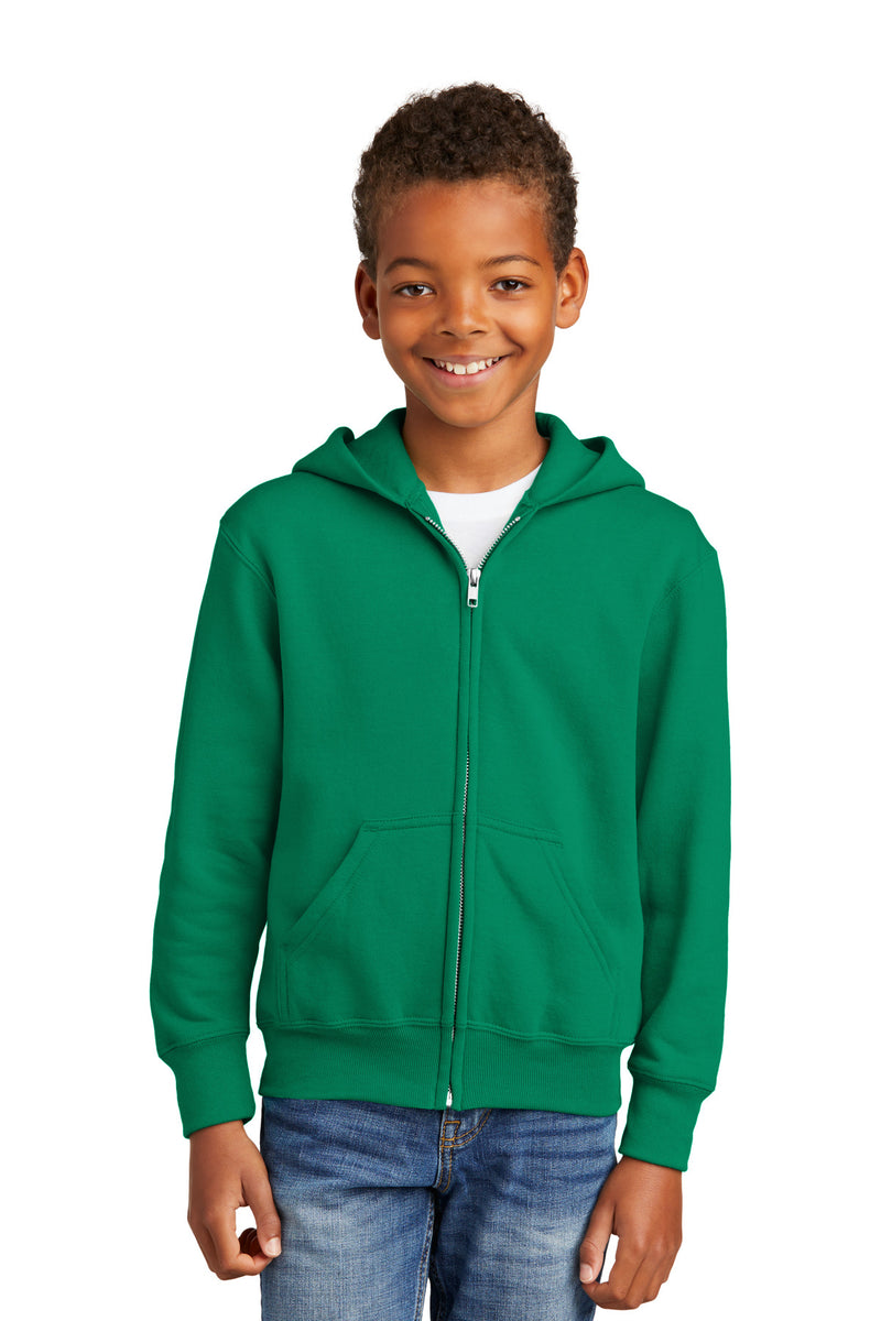 Load image into Gallery viewer, Port &amp; Co Youth Core Fleece Full-Zip Hooded Sweatshirt.  PC90YZH
