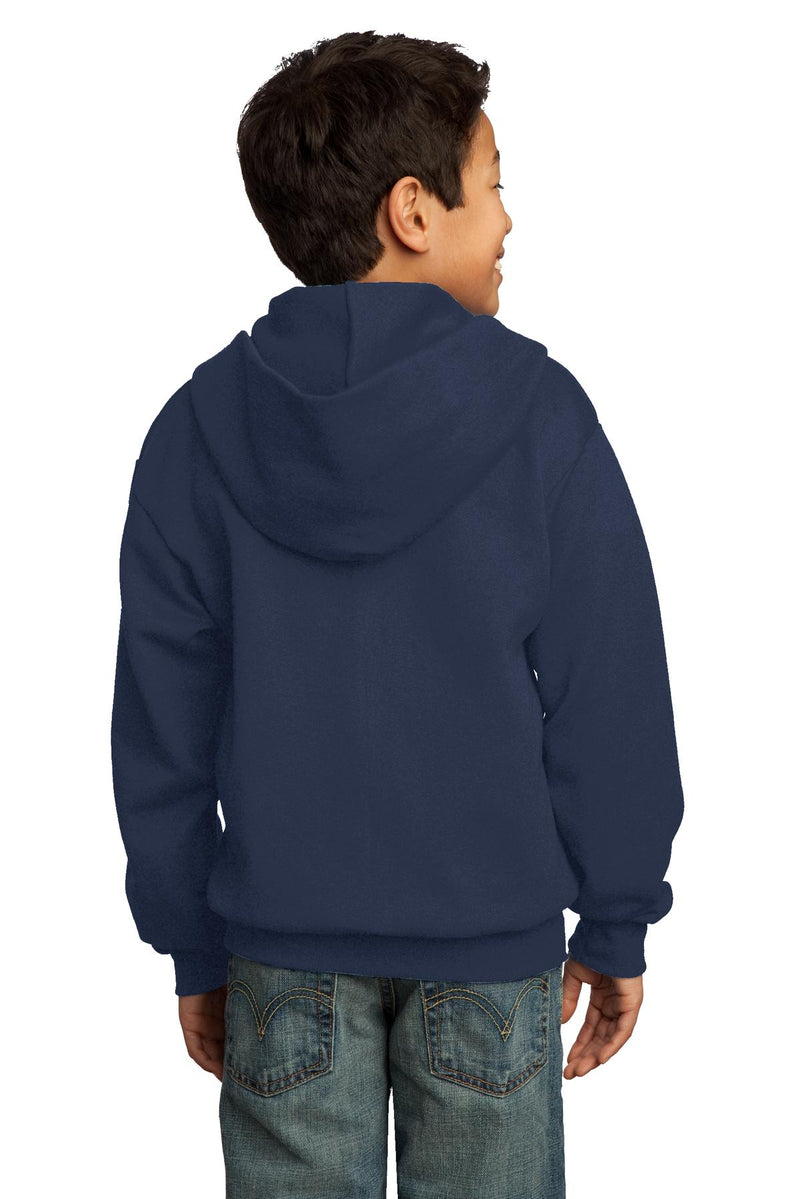 Load image into Gallery viewer, Port &amp; Co Youth Core Fleece Full-Zip Hooded Sweatshirt.  PC90YZH
