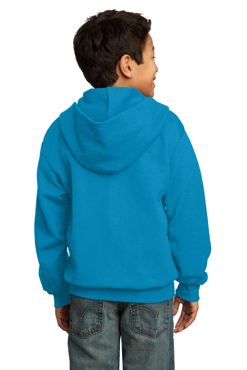 Load image into Gallery viewer, Port &amp; Co Youth Core Fleece Full-Zip Hooded Sweatshirt.  PC90YZH
