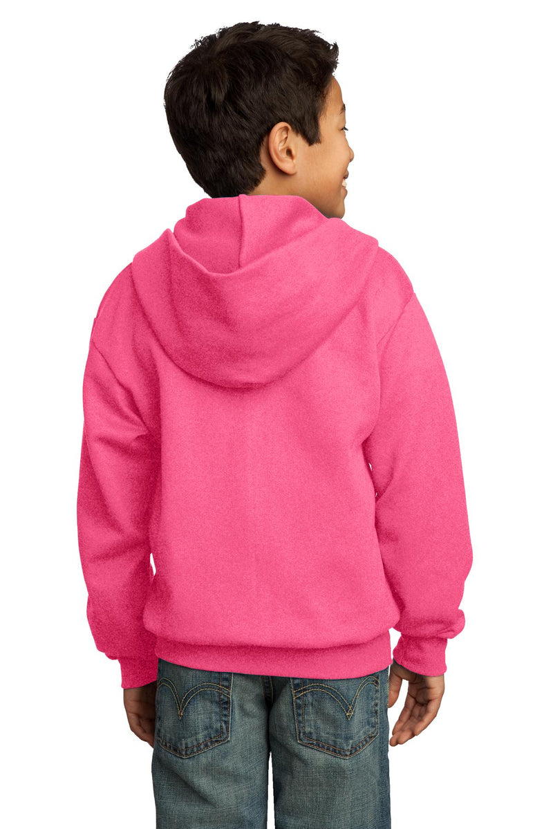 Load image into Gallery viewer, Port &amp; Co Youth Core Fleece Full-Zip Hooded Sweatshirt.  PC90YZH
