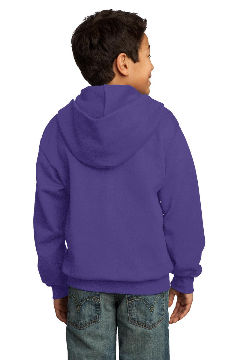 Load image into Gallery viewer, Port &amp; Co Youth Core Fleece Full-Zip Hooded Sweatshirt.  PC90YZH
