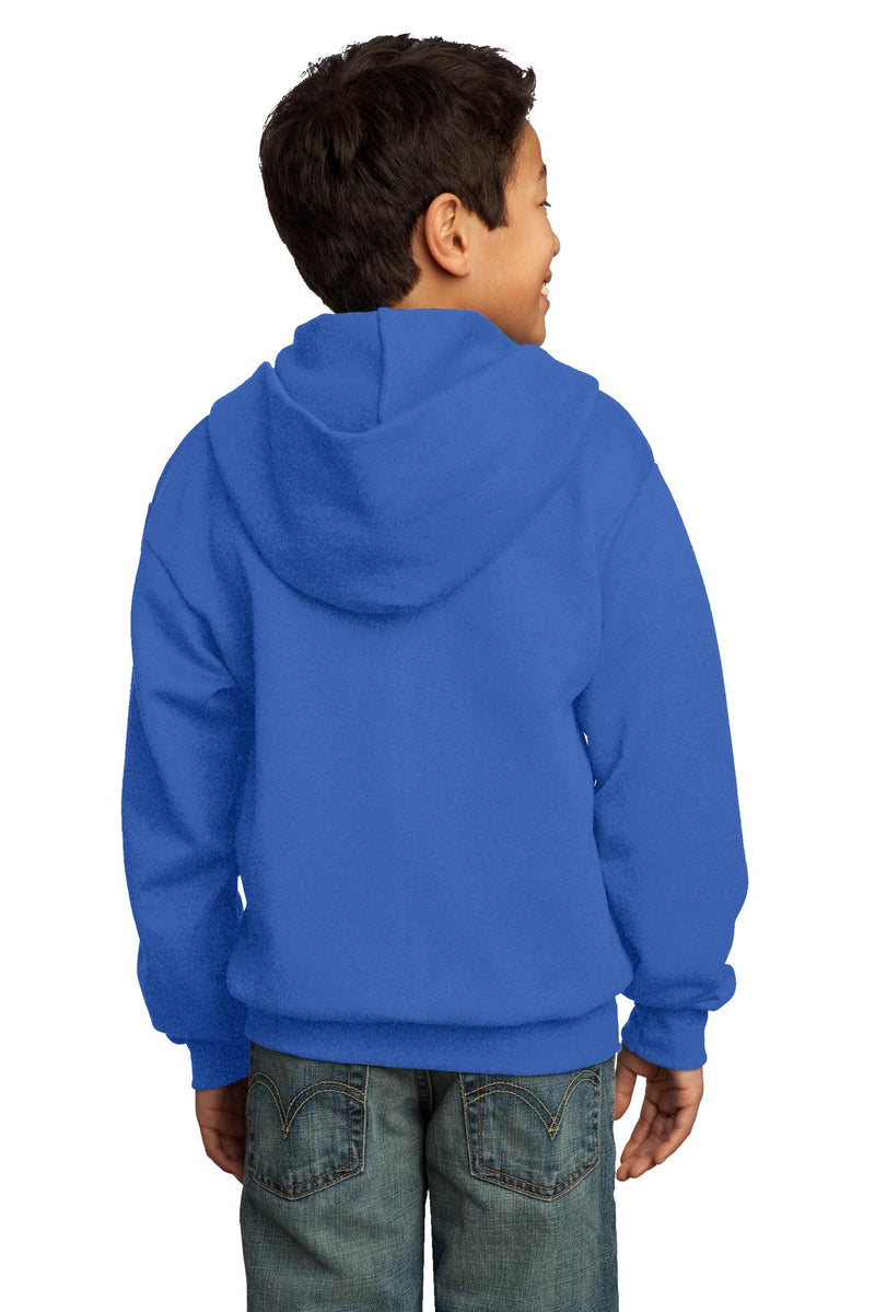 Load image into Gallery viewer, Port &amp; Co Youth Core Fleece Full-Zip Hooded Sweatshirt.  PC90YZH
