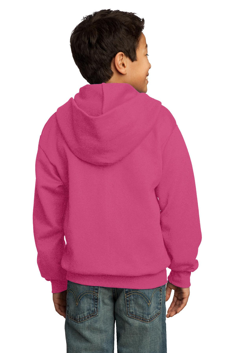 Load image into Gallery viewer, Port &amp; Co Youth Core Fleece Full-Zip Hooded Sweatshirt.  PC90YZH
