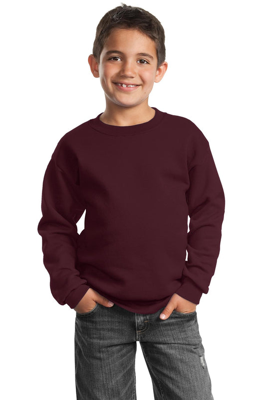 Port & Co Youth Core Fleece Crewneck Sweatshirt.  PC90Y