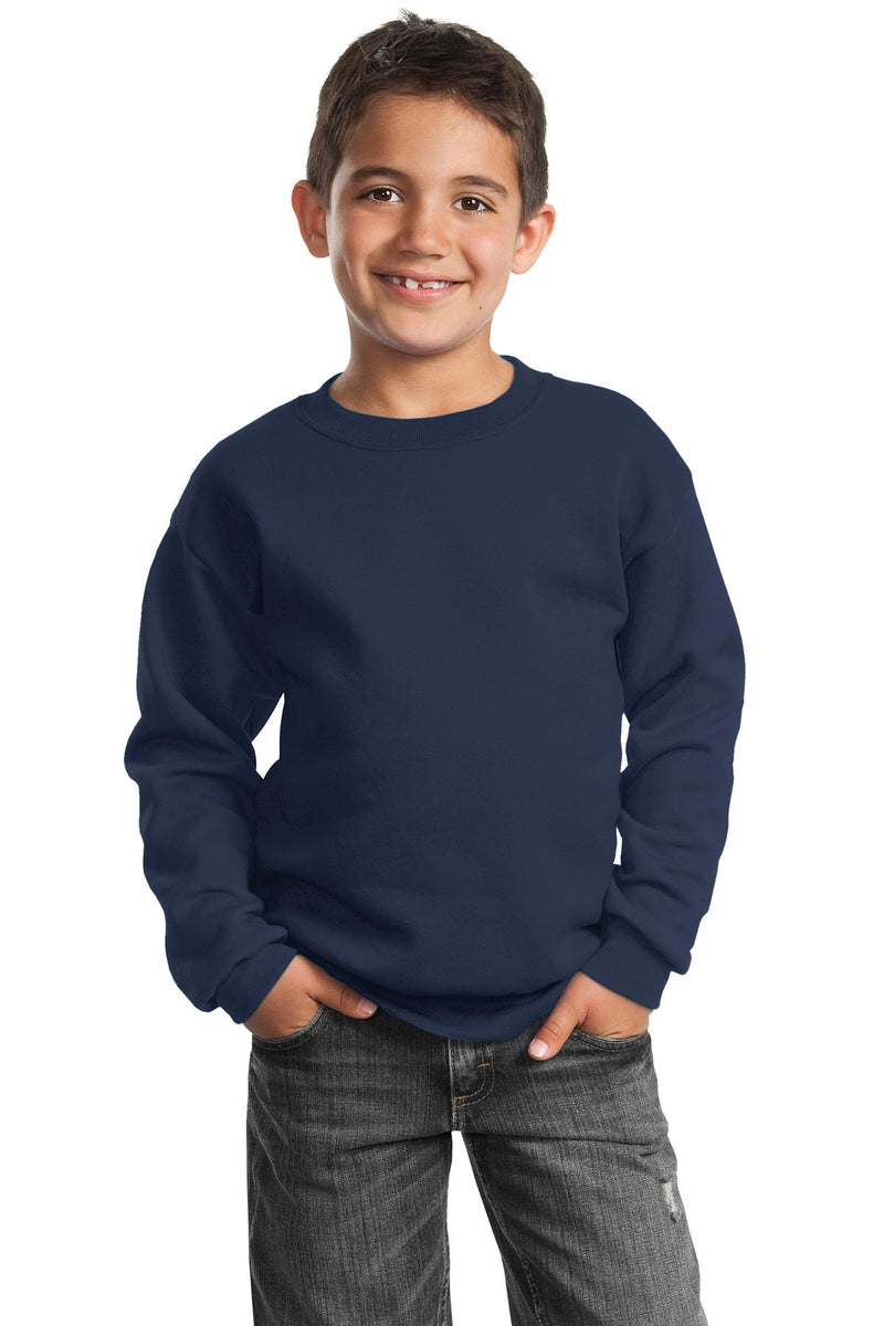 Load image into Gallery viewer, Port &amp; Co Youth Core Fleece Crewneck Sweatshirt.  PC90Y
