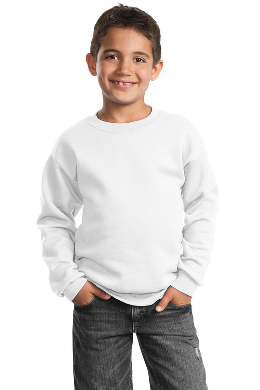 Port & Co Youth Core Fleece Crewneck Sweatshirt.  PC90Y