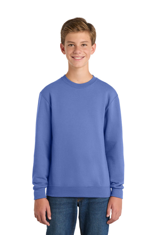 Port & Co Youth Core Fleece Crewneck Sweatshirt.  PC90Y