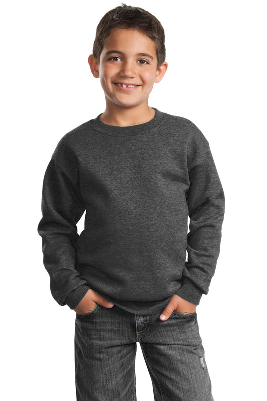 Port & Co Youth Core Fleece Crewneck Sweatshirt.  PC90Y