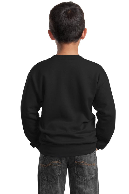 Port & Co Youth Core Fleece Crewneck Sweatshirt.  PC90Y