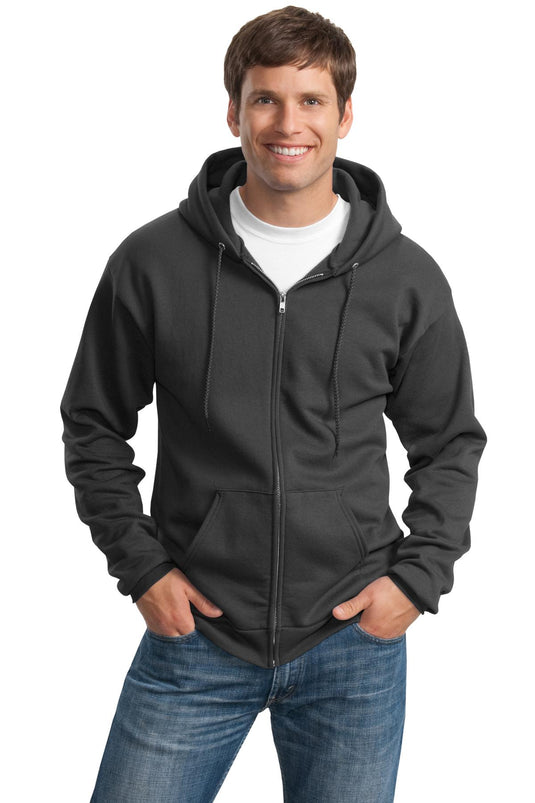 Port & Co Tall Essential Fleece Full-Zip Hooded Sweatshirt. PC90ZHT