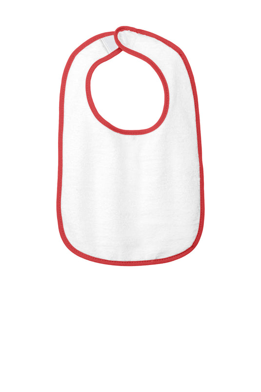 Rabbit Skins Infant Contrast Trim Terry Bib. RS1003