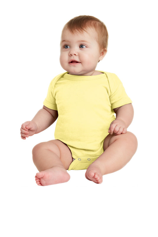 Rabbit Skins Infant Short Sleeve Baby Rib Bodysuit. RS4400