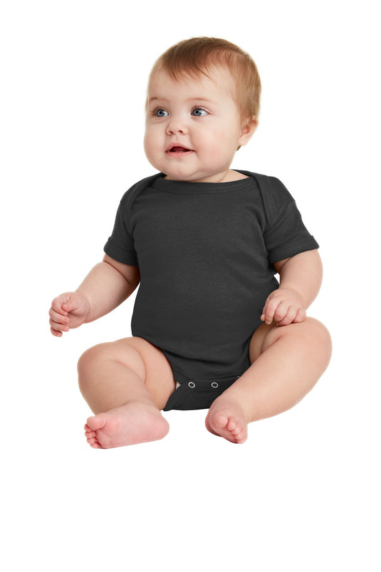 Rabbit Skins Infant Short Sleeve Baby Rib Bodysuit. RS4400