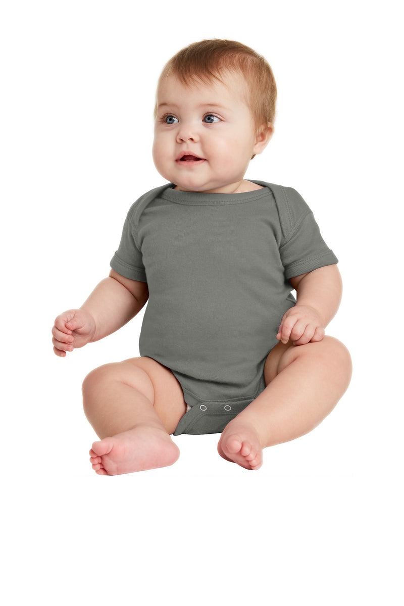 Load image into Gallery viewer, Rabbit Skins Infant Short Sleeve Baby Rib Bodysuit. RS4400
