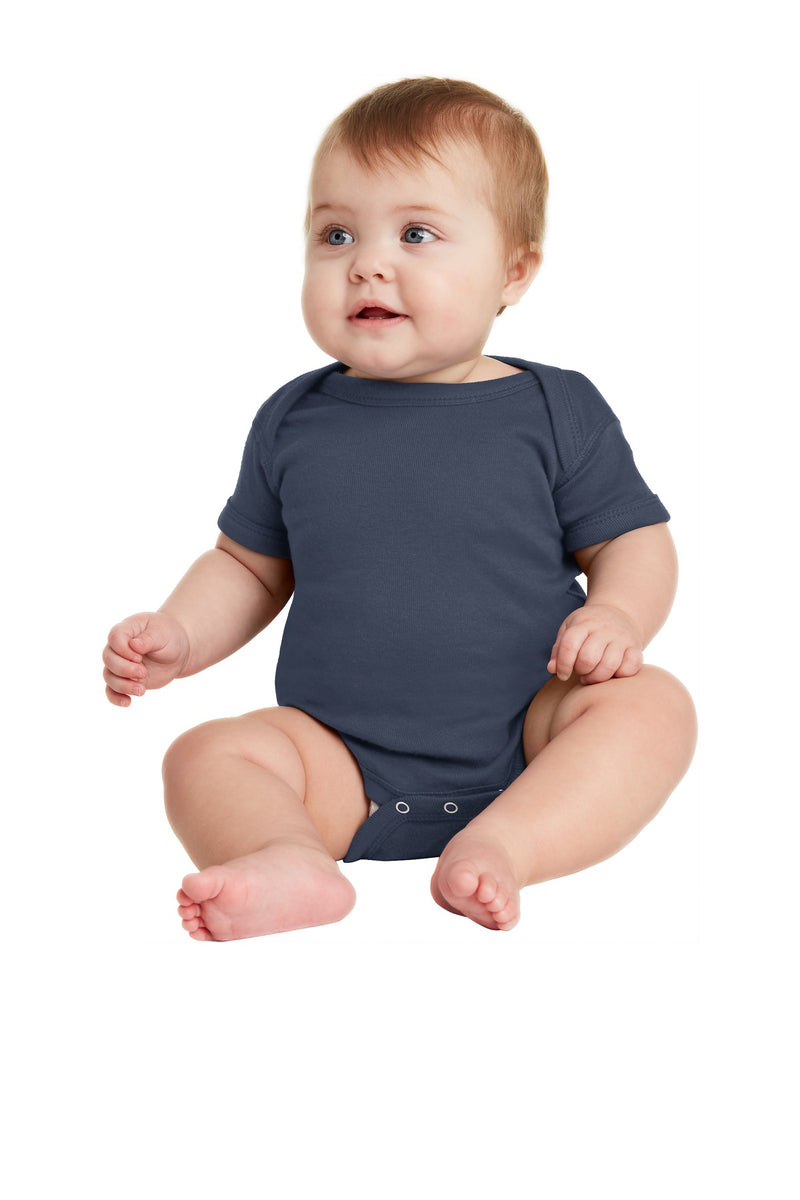 Load image into Gallery viewer, Rabbit Skins Infant Short Sleeve Baby Rib Bodysuit. RS4400
