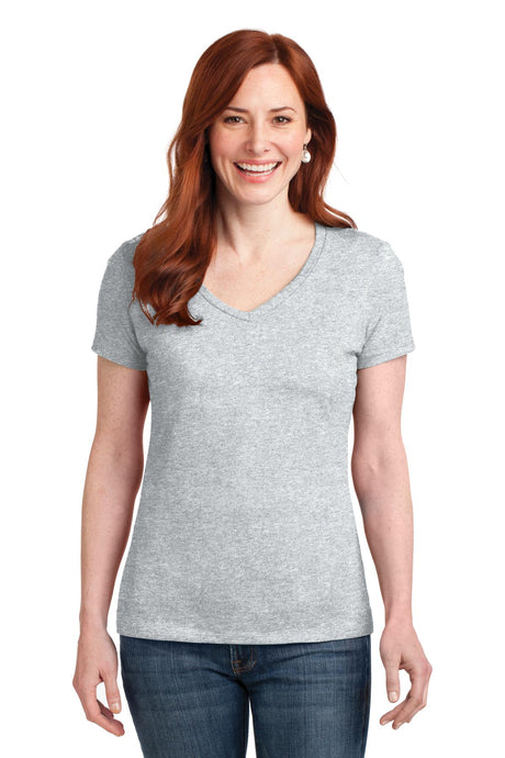 Hanes Women's Perfect-T Cotton V-Neck T-Shirt. S04V