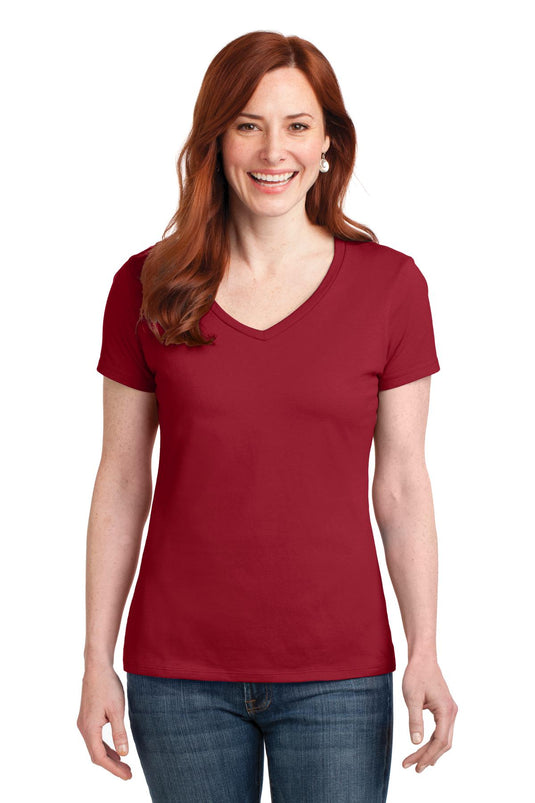 Hanes Women's Perfect-T Cotton V-Neck T-Shirt. S04V