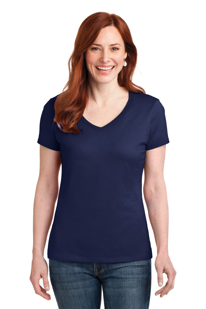 Load image into Gallery viewer, Hanes Women&#39;s Perfect-T Cotton V-Neck T-Shirt. S04V
