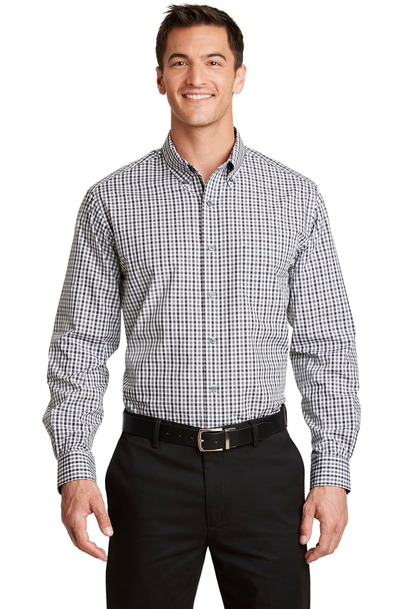 Load image into Gallery viewer, Port Authority Long Sleeve Gingham Easy Care Shirt. S654
