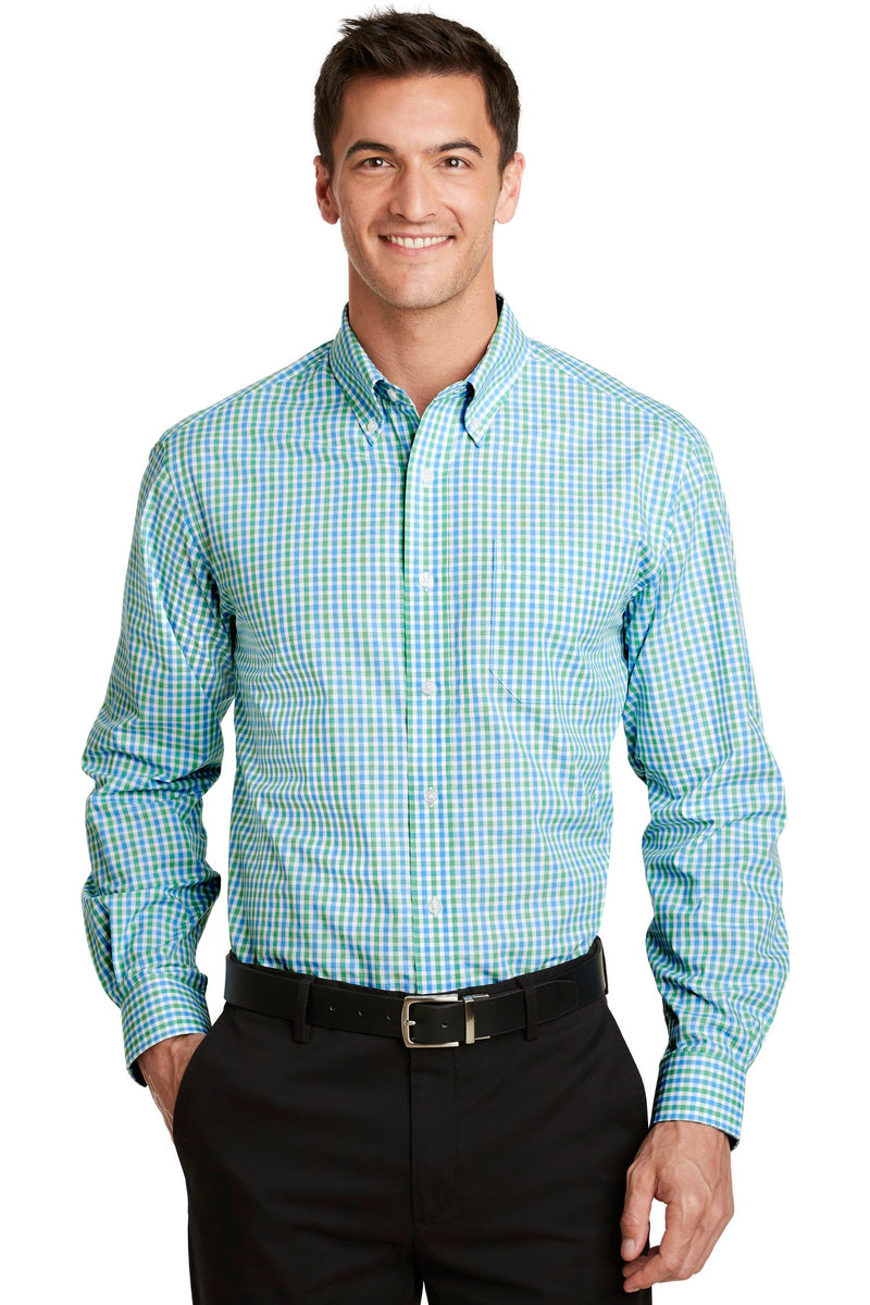 Load image into Gallery viewer, Port Authority Long Sleeve Gingham Easy Care Shirt. S654
