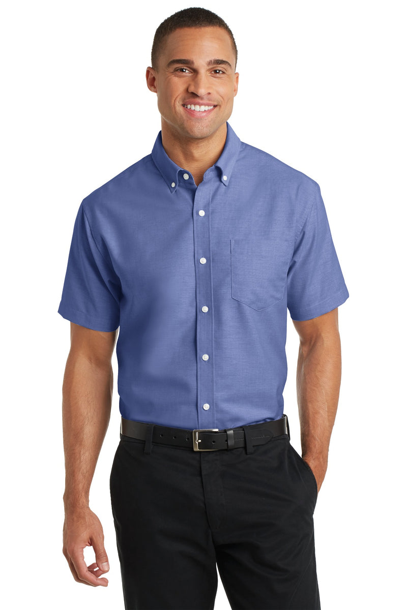 Load image into Gallery viewer, Port Authority Short Sleeve SuperPro Oxford Shirt. S659
