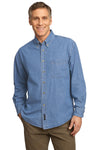 Port & Co Long Sleeve Value Denim Shirt. SP10
