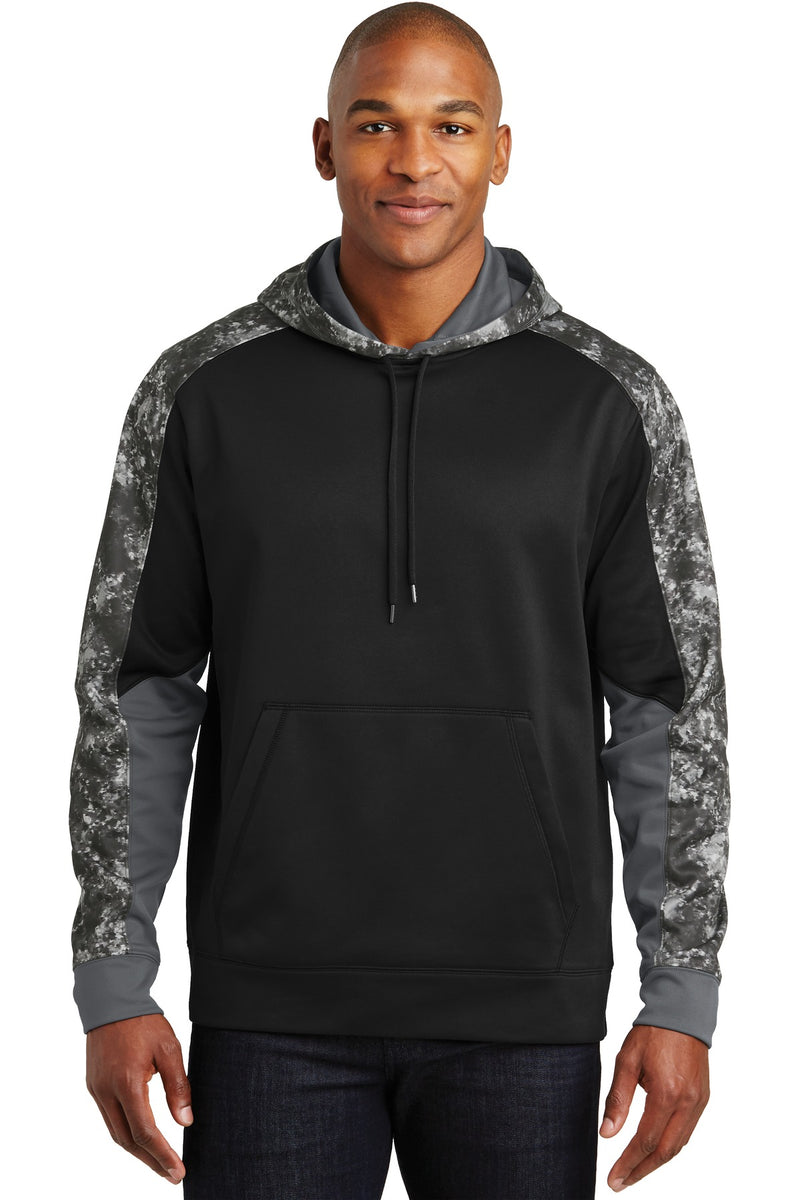 Load image into Gallery viewer, Sport-Tek Sport-Wick Mineral Freeze Fleece Colorblock Hooded Pullover. ST231
