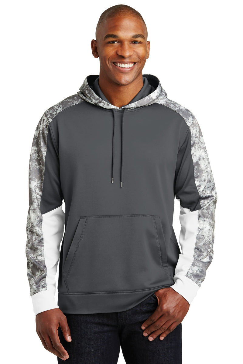 Load image into Gallery viewer, Sport-Tek Sport-Wick Mineral Freeze Fleece Colorblock Hooded Pullover. ST231
