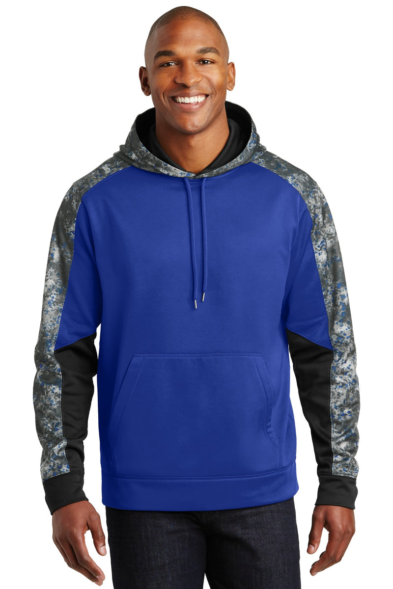 Load image into Gallery viewer, Sport-Tek Sport-Wick Mineral Freeze Fleece Colorblock Hooded Pullover. ST231
