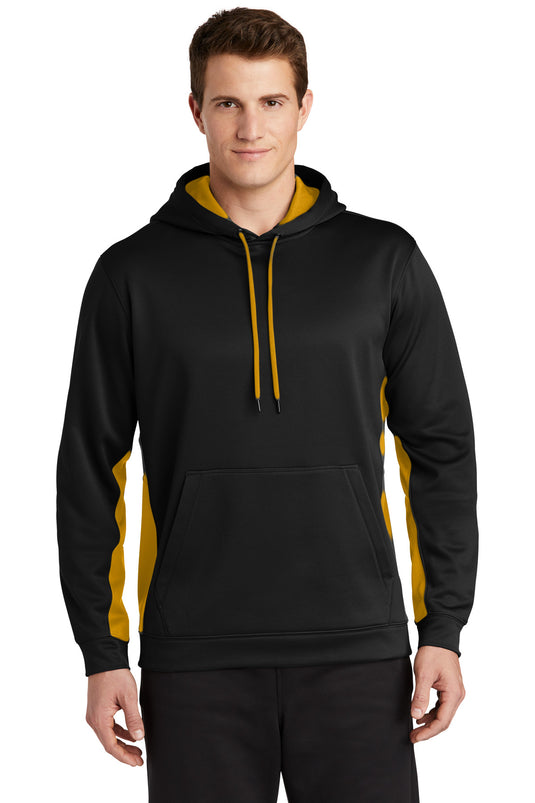 Sport-Tek Sport-Wick Fleece Colorblock Hooded Pullover. ST235