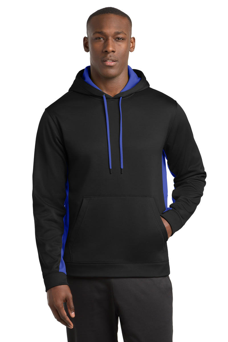 Load image into Gallery viewer, Sport-Tek Sport-Wick Fleece Colorblock Hooded Pullover. ST235
