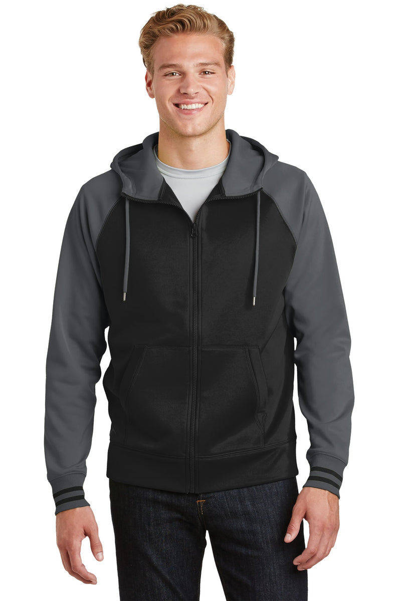 Load image into Gallery viewer, Sport-Tek Sport-Wick Varsity Fleece Full-Zip Hooded Jacket. ST236

