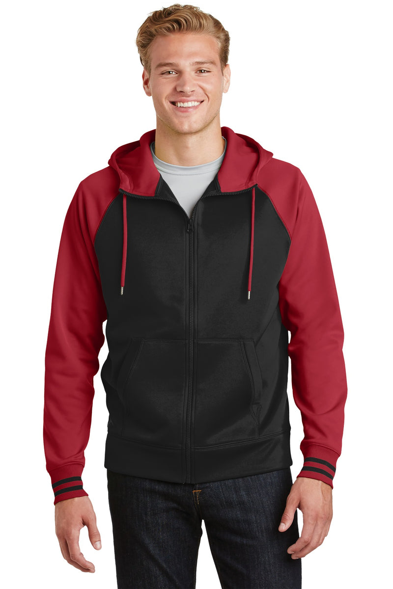 Load image into Gallery viewer, Sport-Tek Sport-Wick Varsity Fleece Full-Zip Hooded Jacket. ST236
