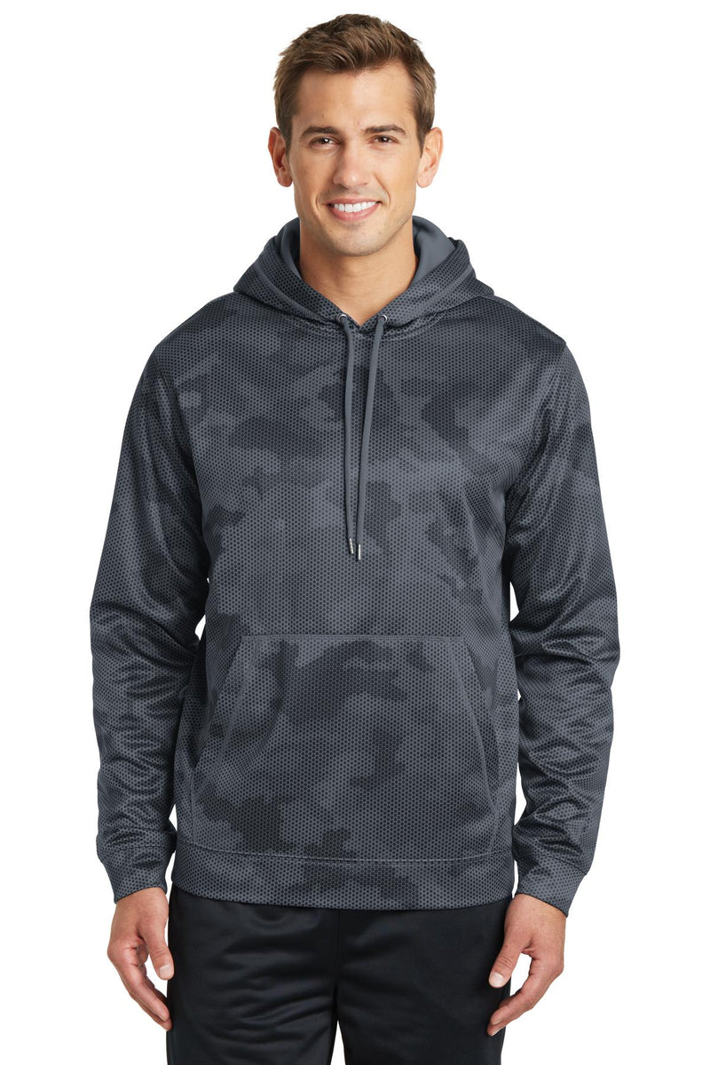 Load image into Gallery viewer, Sport-Tek Sport-Wick CamoHex Fleece Hooded Pullover. ST240
