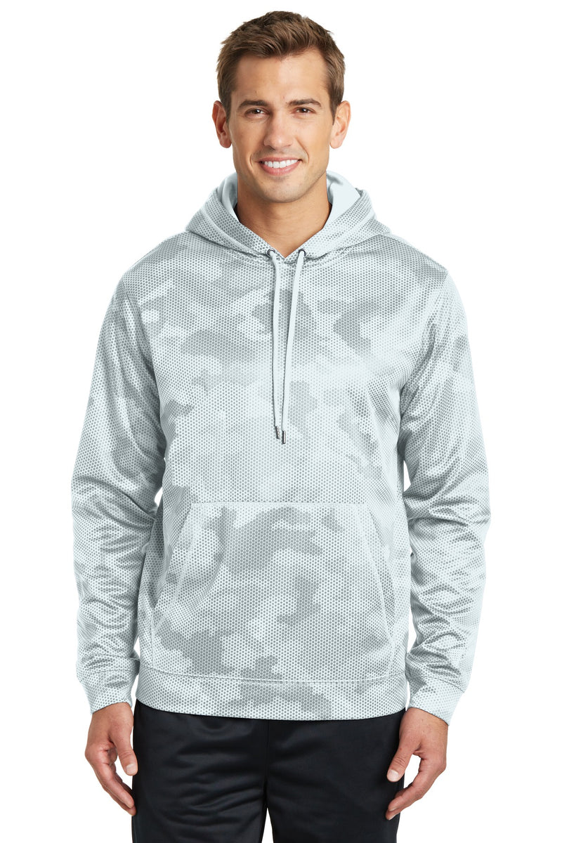 Load image into Gallery viewer, Sport-Tek Sport-Wick CamoHex Fleece Hooded Pullover. ST240
