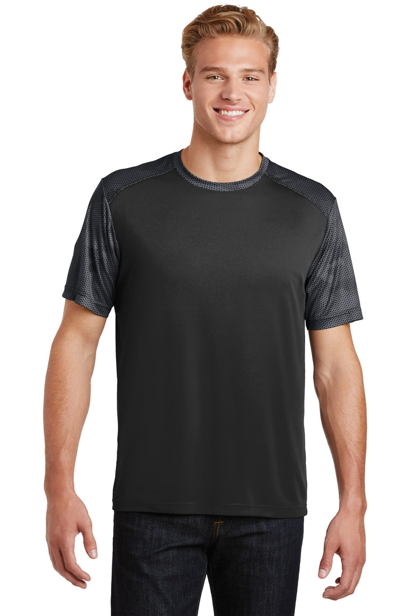 Load image into Gallery viewer, Sport-Tek CamoHex Colorblock Tee. ST371
