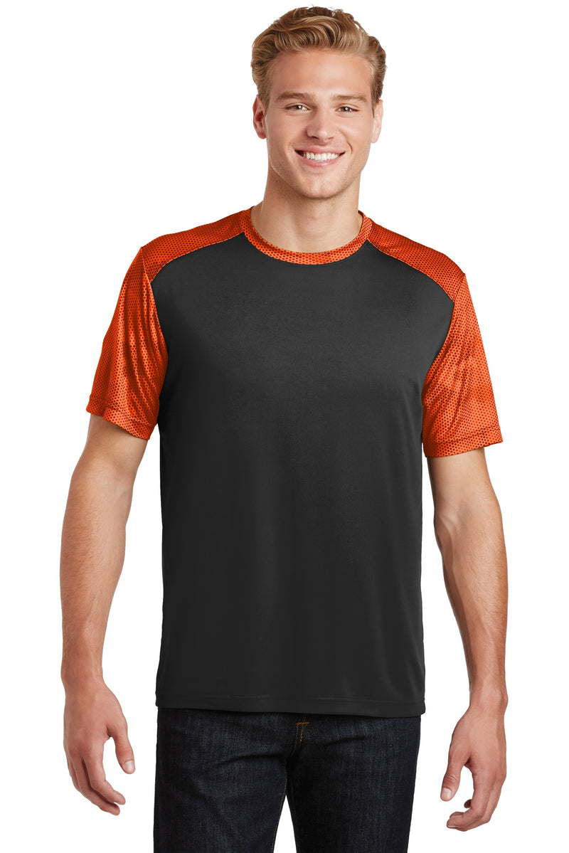 Load image into Gallery viewer, Sport-Tek CamoHex Colorblock Tee. ST371
