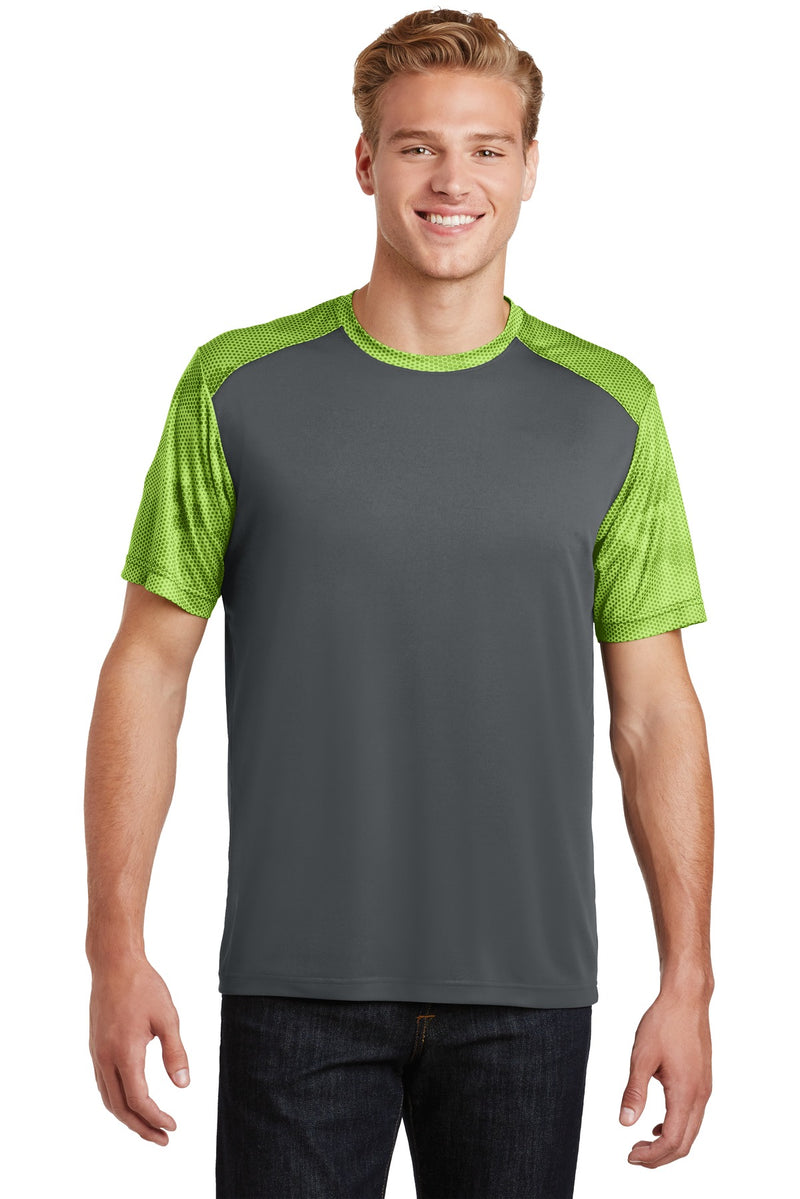 Load image into Gallery viewer, Sport-Tek CamoHex Colorblock Tee. ST371
