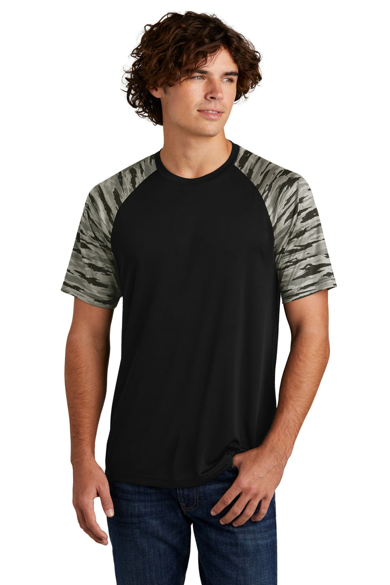 Load image into Gallery viewer, Sport-Tek Drift Camo Colorblock Tee ST376
