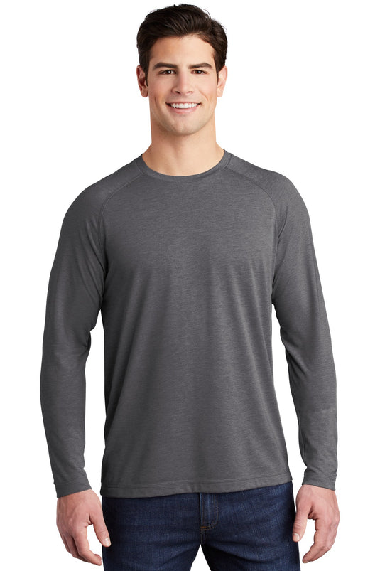 Sport-Tek  PosiCharge  Long Sleeve Tri-Blend Wicking Raglan Tee ST400LS