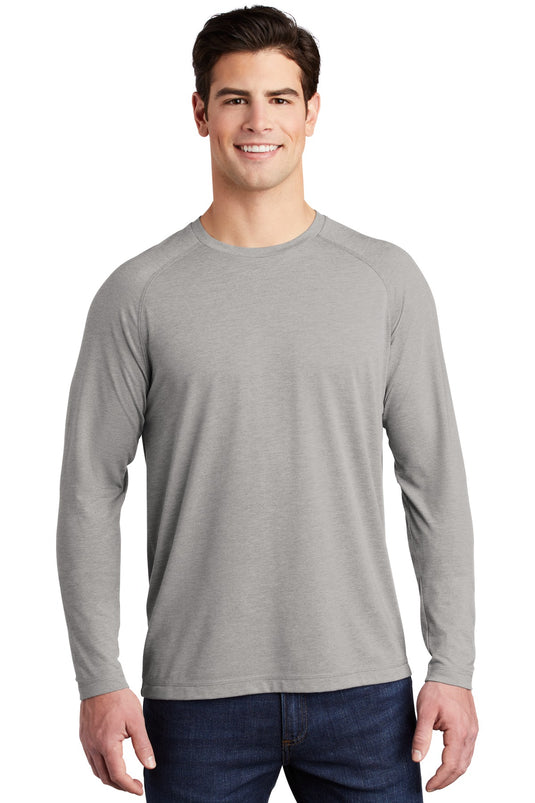 Sport-Tek  PosiCharge  Long Sleeve Tri-Blend Wicking Raglan Tee ST400LS