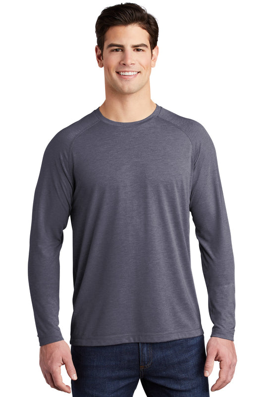 Sport-Tek  PosiCharge  Long Sleeve Tri-Blend Wicking Raglan Tee ST400LS