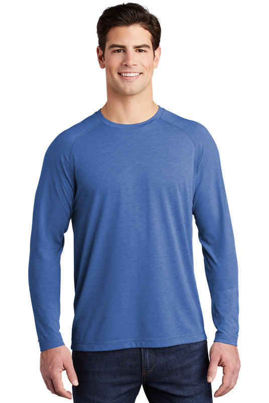 Sport-Tek  PosiCharge  Long Sleeve Tri-Blend Wicking Raglan Tee ST400LS