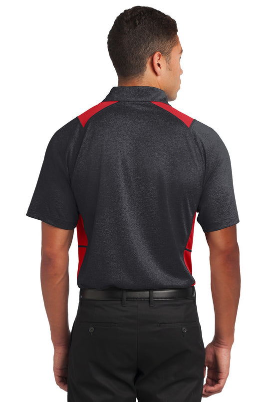 Sport-Tek Heather Colorblock Contender Polo. ST665