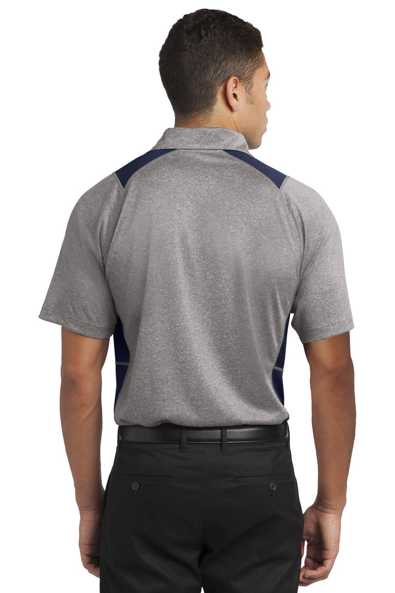 Load image into Gallery viewer, Sport-Tek Heather Colorblock Contender Polo. ST665
