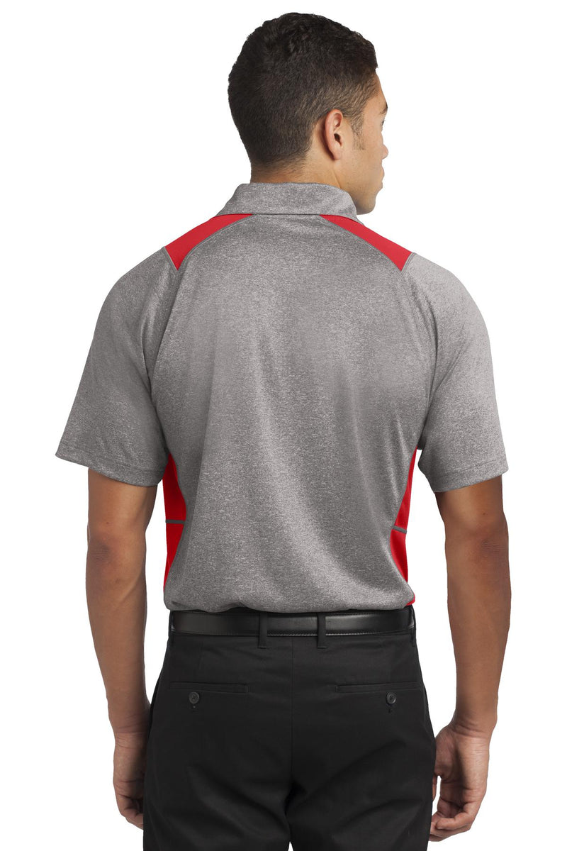 Load image into Gallery viewer, Sport-Tek Heather Colorblock Contender Polo. ST665

