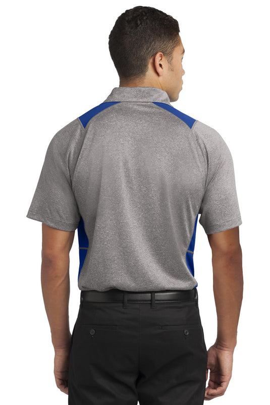 Sport-Tek Heather Colorblock Contender Polo. ST665