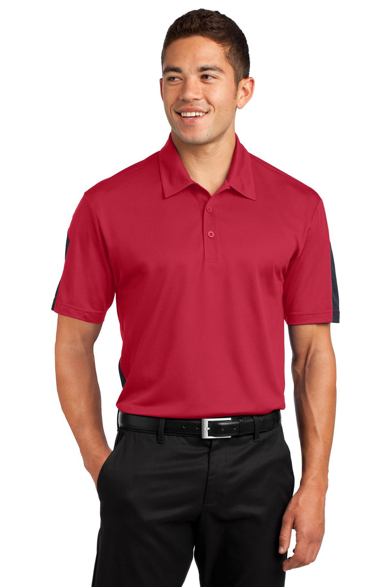 Load image into Gallery viewer, Sport-Tek PosiCharge Active Textured Colorblock Polo. ST695

