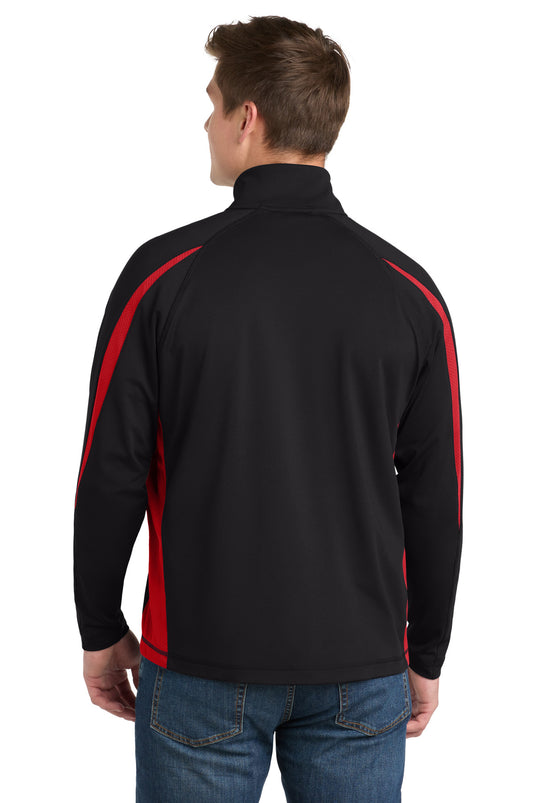 Sport-Tek Sport-Wick Stretch 1/2-Zip Colorblock Pullover. ST851